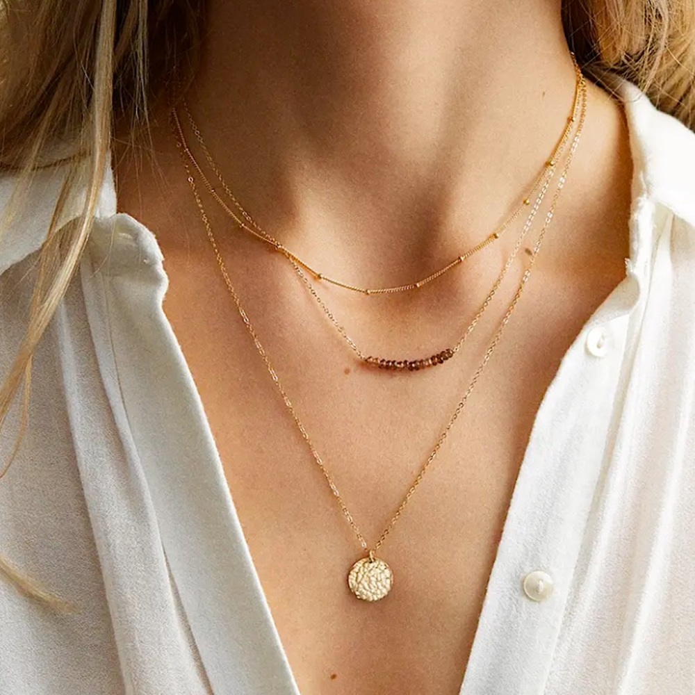 ⚜️𝟯𝟬%𝗢𝗙𝗙 𝗯𝘂𝗻𝗱𝗹𝗲𝘀 𝟯+⚜️ NEW Hammered Coin Stainless Steel Necklace - Picture 11 of 15